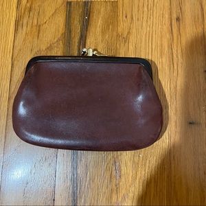 80s Vintage Coach Double Purse Leather Kiss (coin purse) #7180